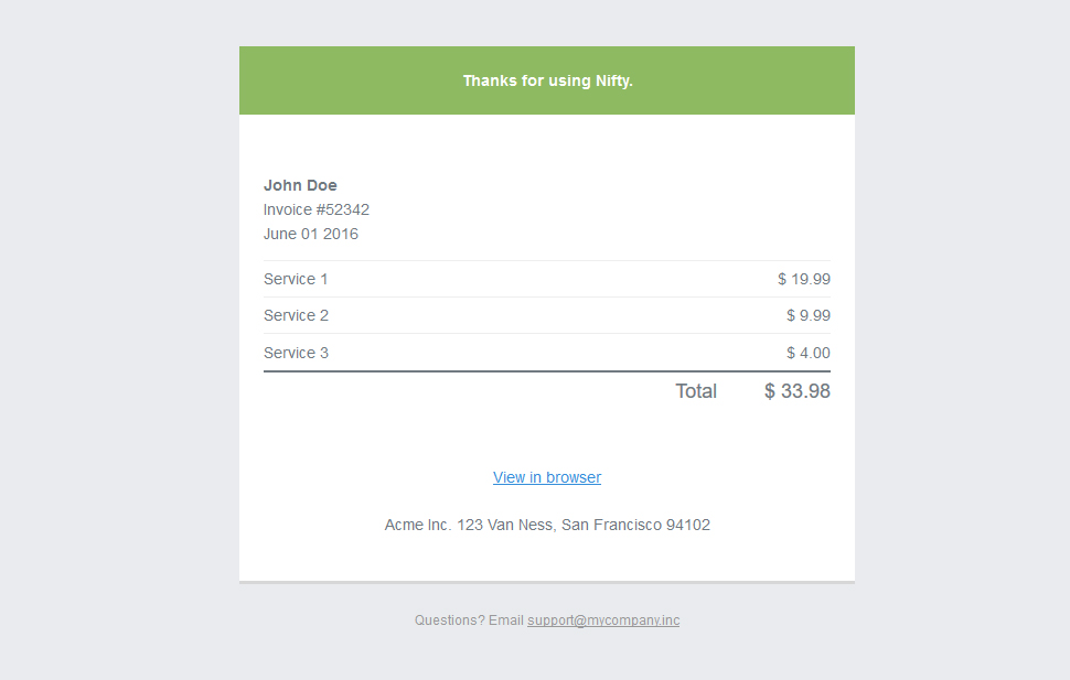 Billing Email